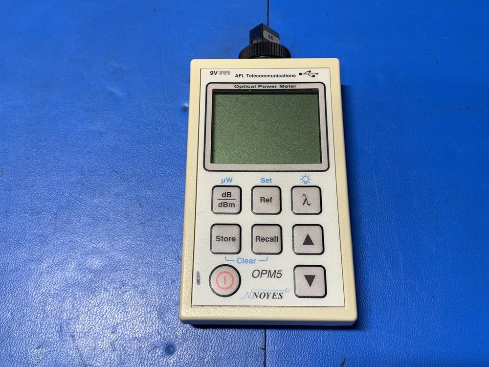 Noyes OPM5-2DAFL Optical Power Meter W/ OLS1 Dual Optical Light Source LS1D