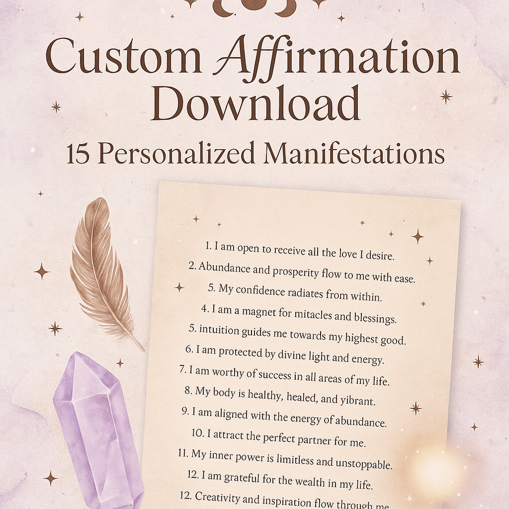 Custom Manifestation Affirmations – 15 Powerful Personalized  to YOUR Desires