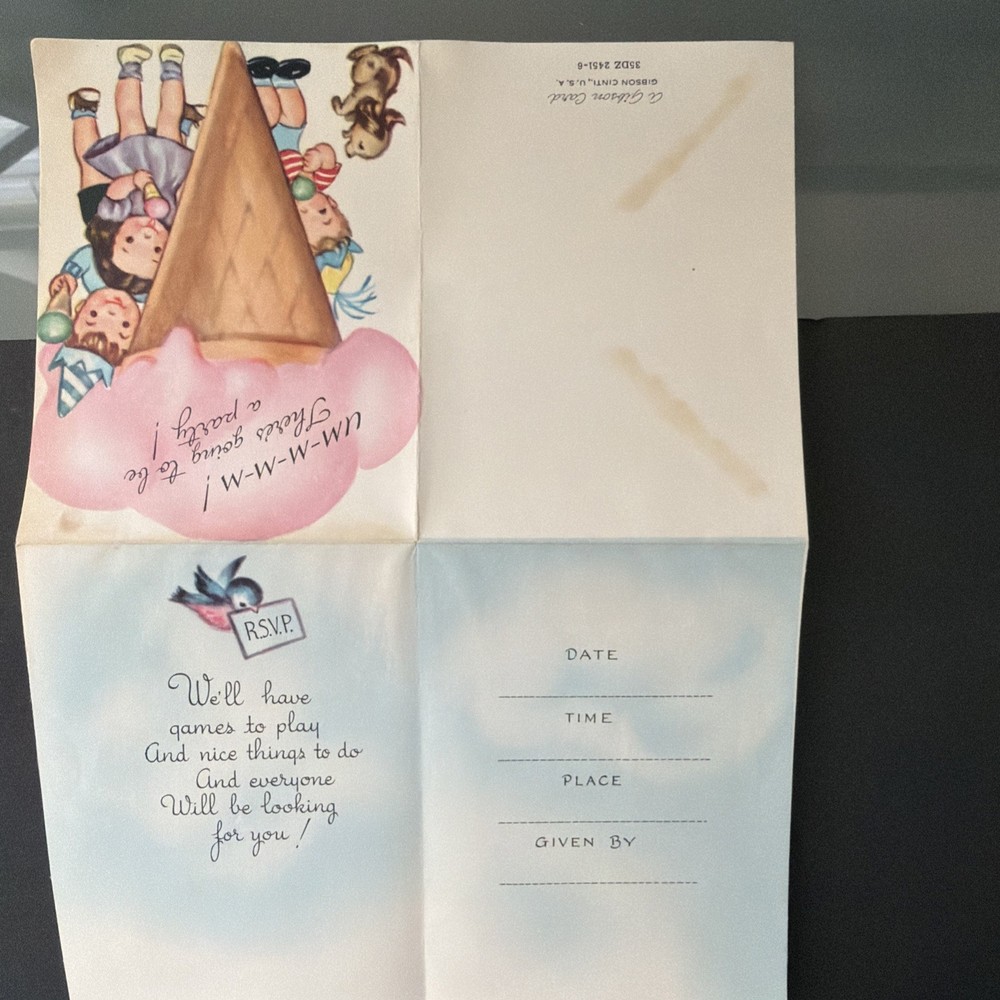 Vintage Invitation 2 cards