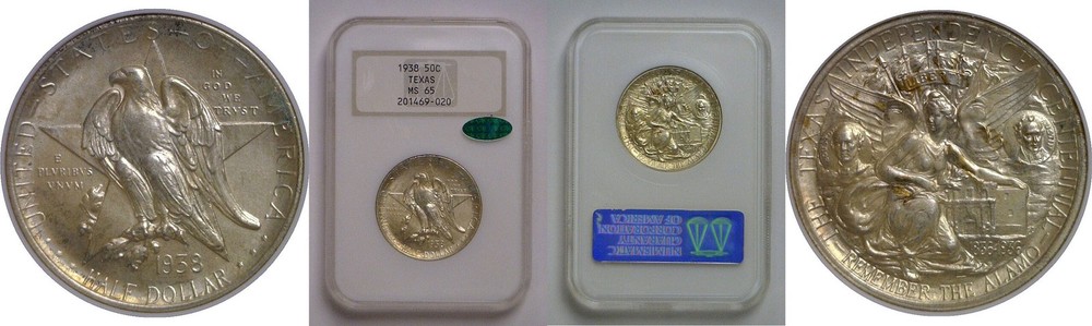 1938 Texas Commemorative Half Dollar   NGC MS-65 CAC