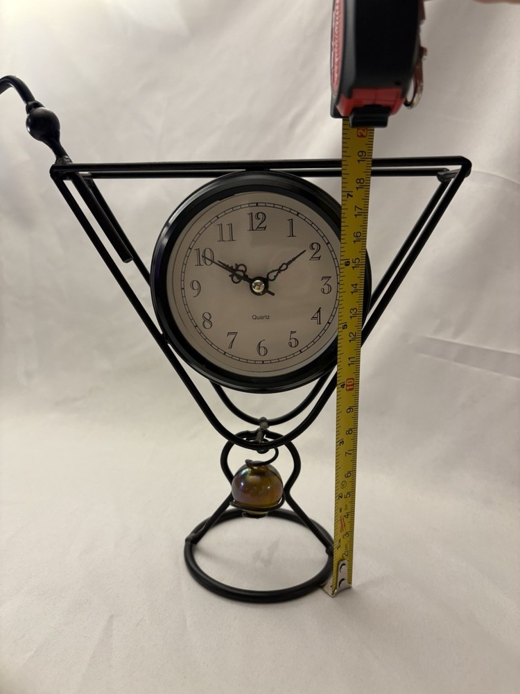 Martini Cocktail Clock Ornamental Metal