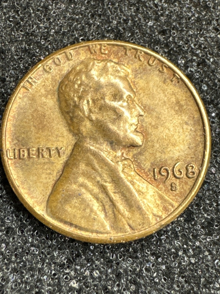 1968 S Penny Double Die Obverse DDO
