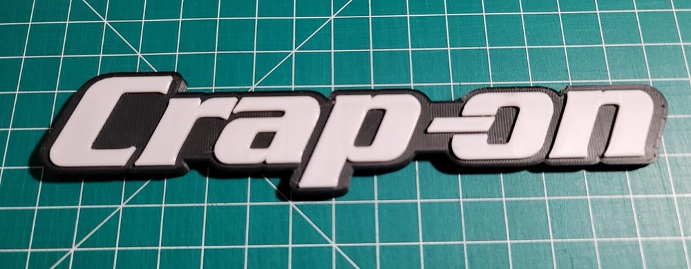 Crap-on 3D Printed Magnet (novelty) toolbox changing table Emblem "FREE" Decal