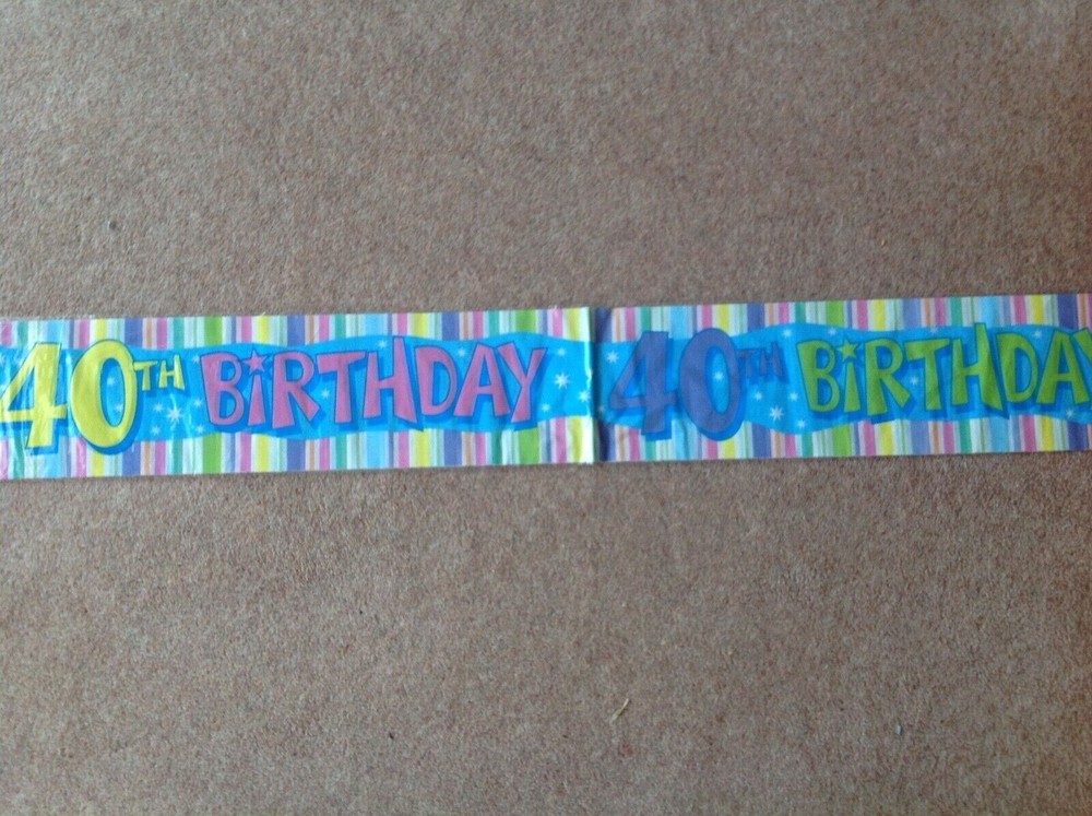 Banner 40th BIRTHDAY 2.6m long 270095 UB26