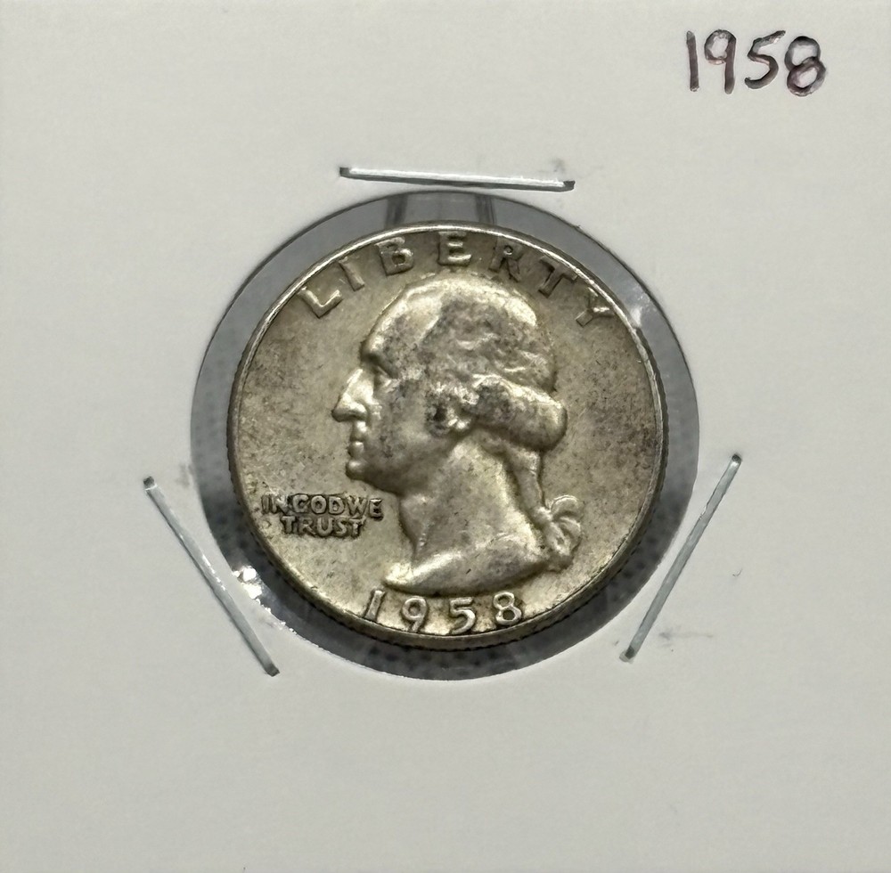 1958 Silver Washington Quarter, 90% Silver, Extremely Low Mintage! 🔥