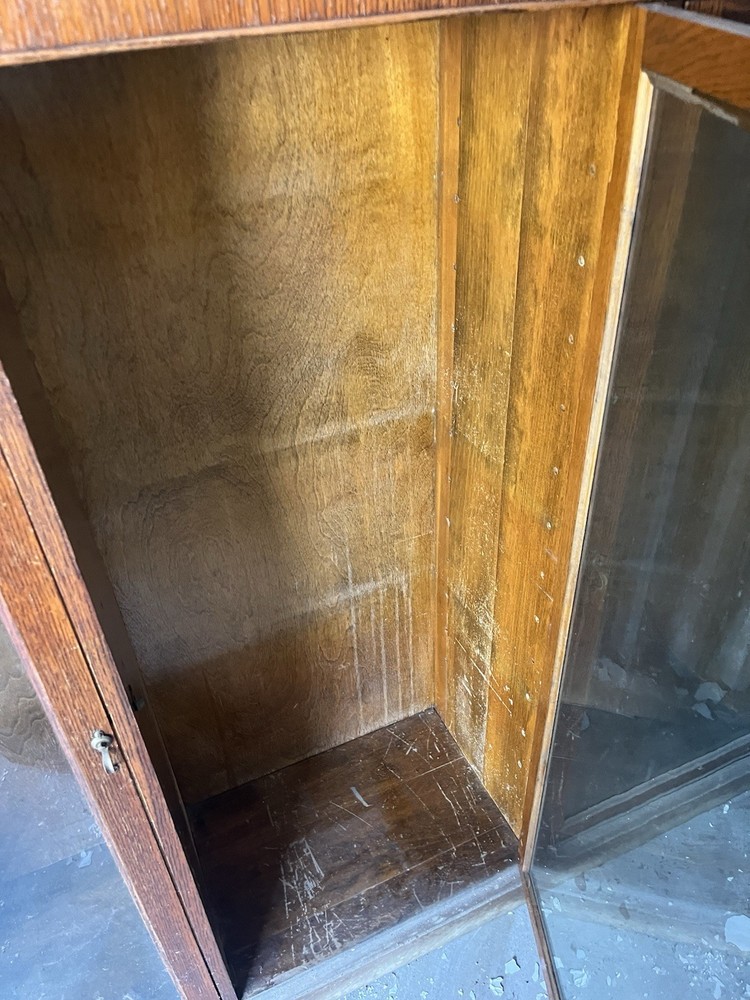 Antique Glassed In Bookshelf