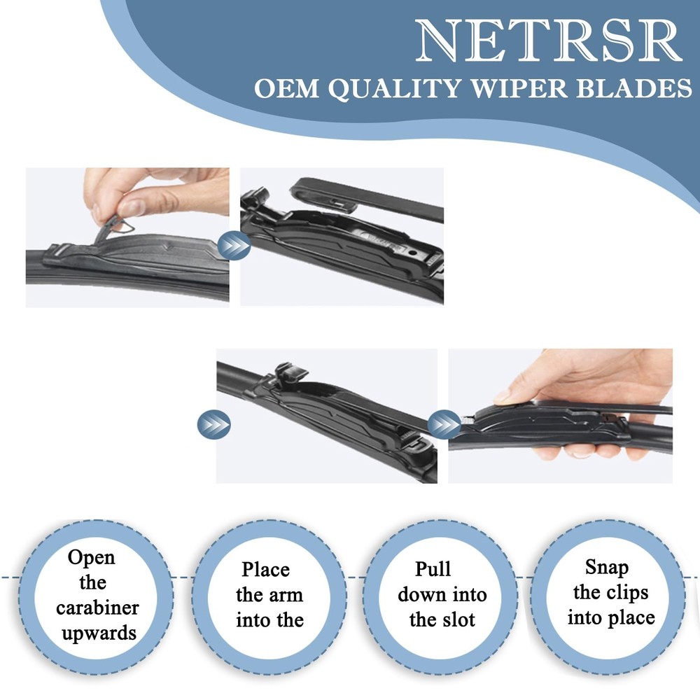 "Windshield Wipers for Nissan Versa 20072011 3 Pack Replacement Blades"