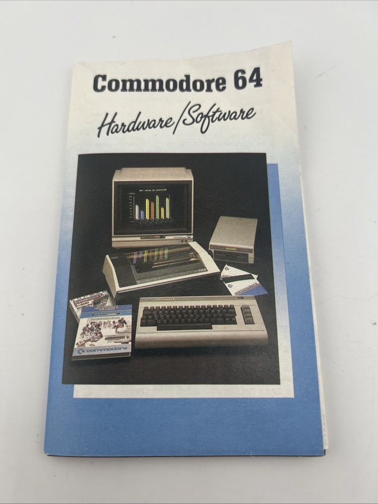 Vintage Commodore 64 Hardware / Software 5-fold Brochure Comparison Ad 1984
