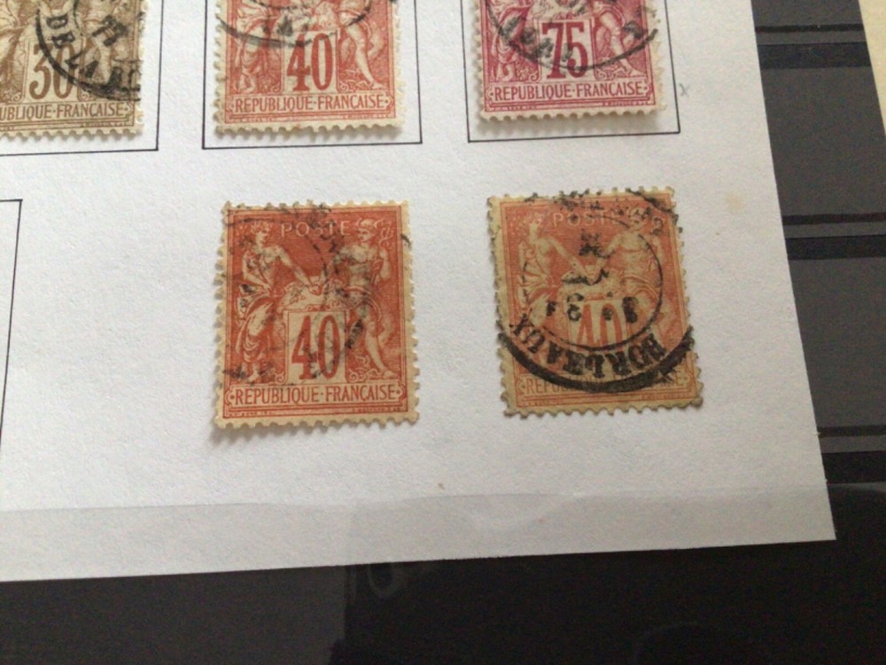 France 1877 Type 1 used stamps A18955