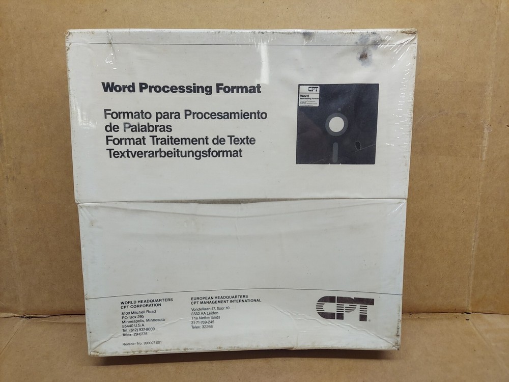 CPT Diskette Box Set Word Processing Format NOS In Sealed Package