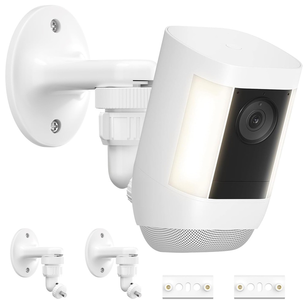 2Pack Wall Mount for Ring Spotlight Cam Battery and 2 Pack, White