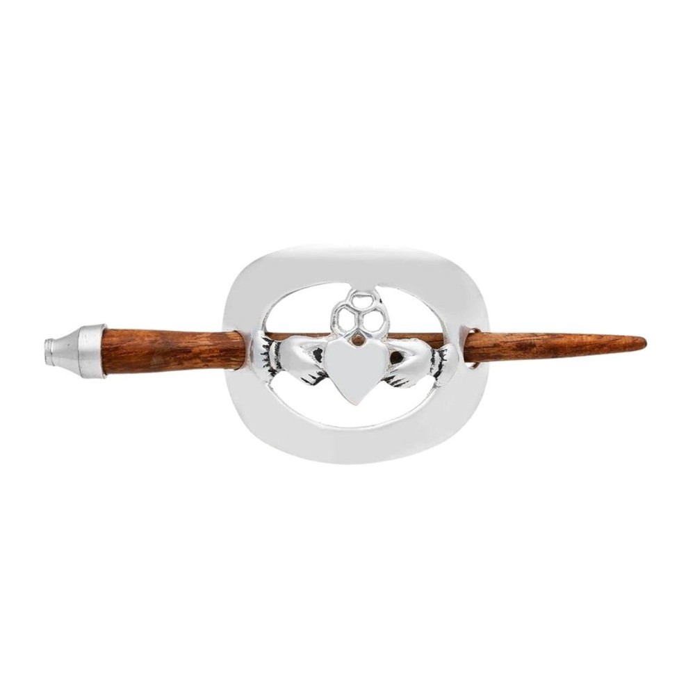 Silver Claddagh Hairslide (Small)