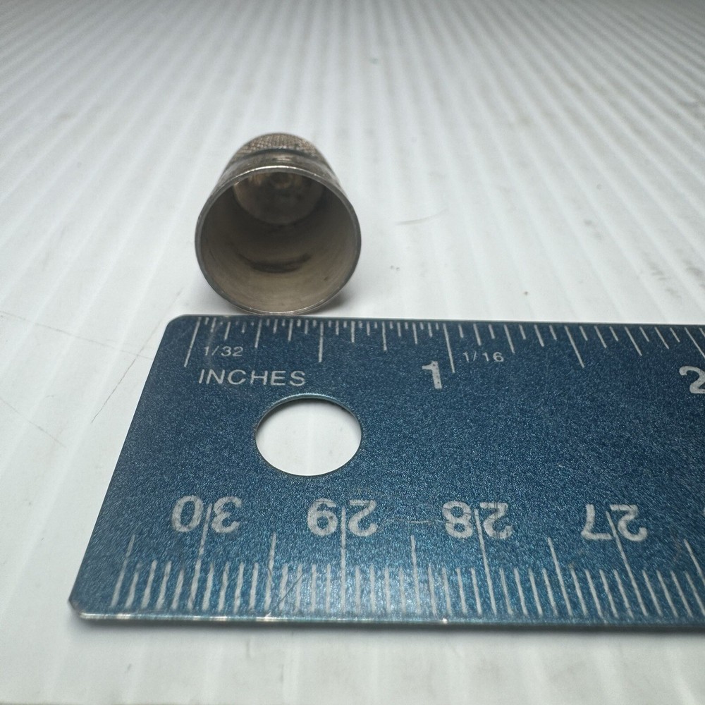 Sterling Silver 925 #11 Greek Key Thimble