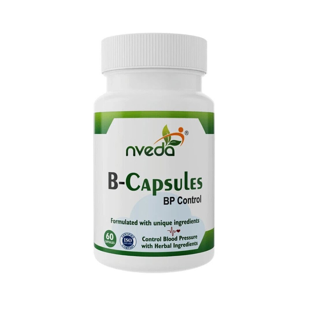 Nveda B-Capsules (60 Caps) Ayurvedic Formulation - BP CONTROL