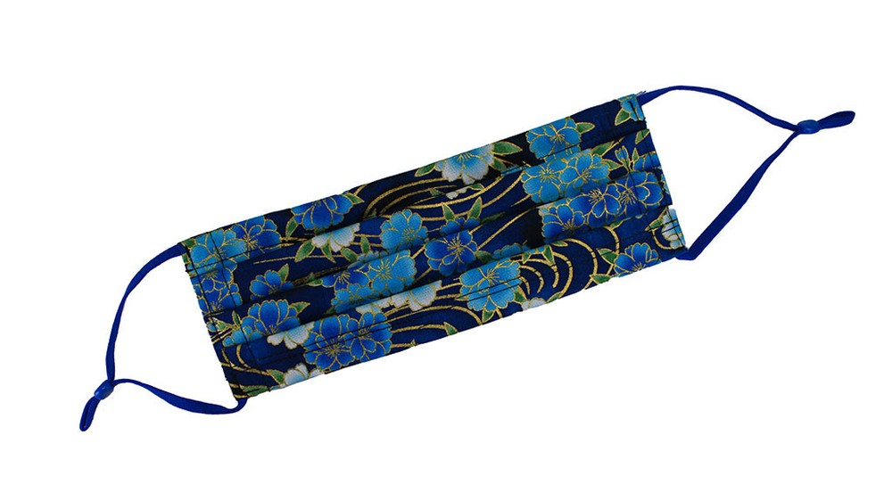 Blue Floral Face Mask