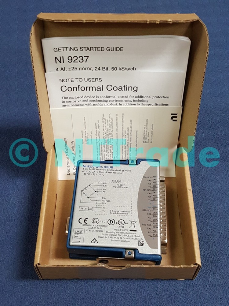 NEW - National Instruments NI-9237 cDAQ Bridge Module, D-Sub, Conformal Coating