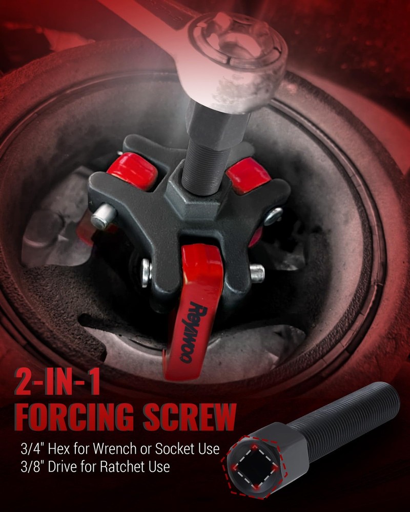 Reywoo Harmonic Balancer Puller Kit, Adjustable 3-Jaw for Core Sizes