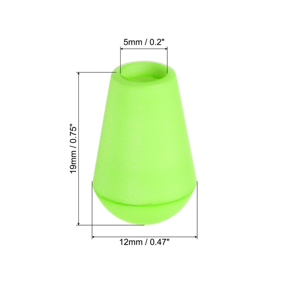 Bell End Stopper Cord Rope Lock for Drawstring Bag, Green 20pcs