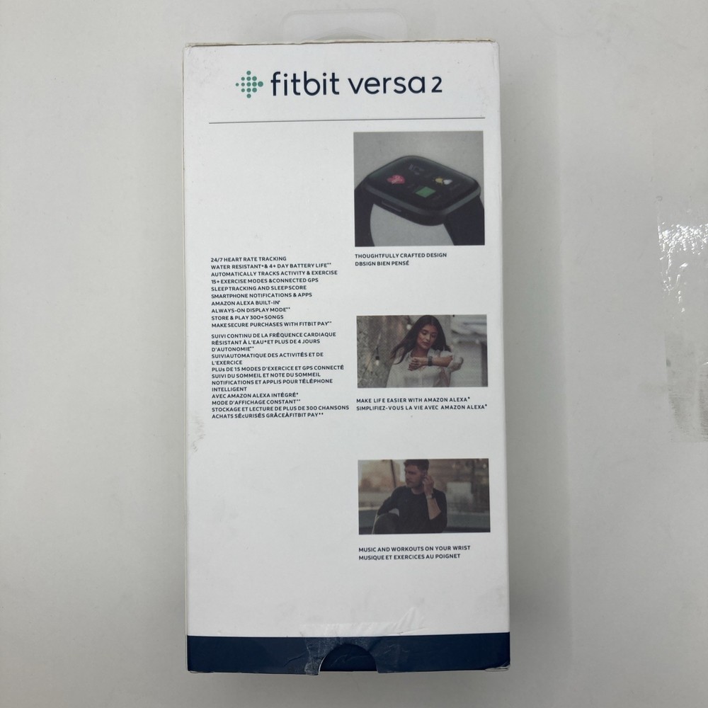 Open Box Fitbit Versa 2 Fitness Smartwatch - Activity Tracker - Black. Nm