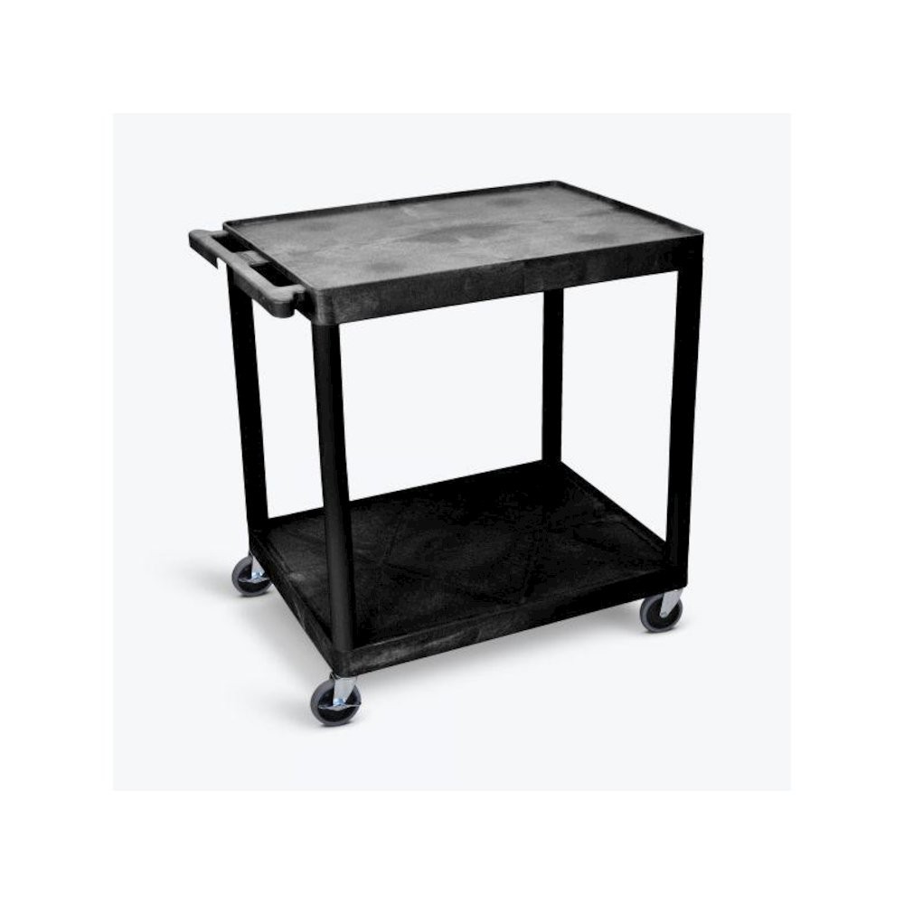 2 Shelf Utility Cart Black