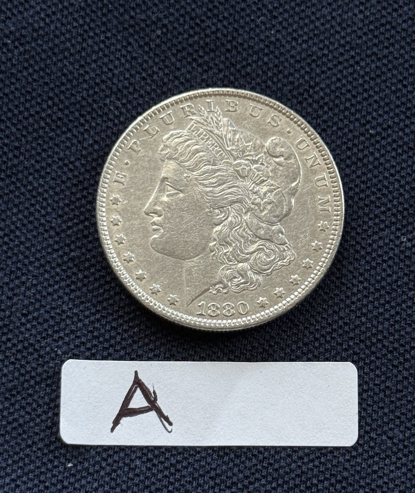 (1) 1880 Morgan Silver US Dollar (90% Silver)- A
