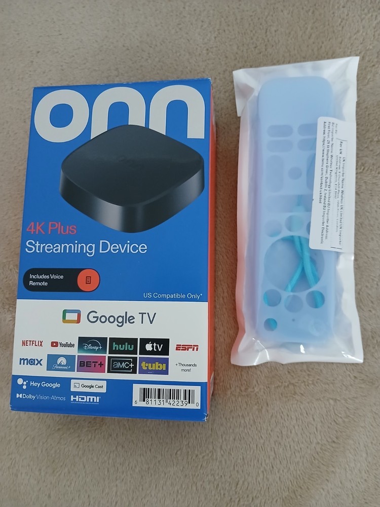 Onn 4K Plus TV Box Fully Programmed With New Remote Protector