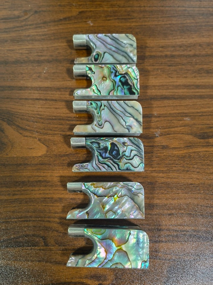 6 set Abalone Shell Frog With Cello Bow