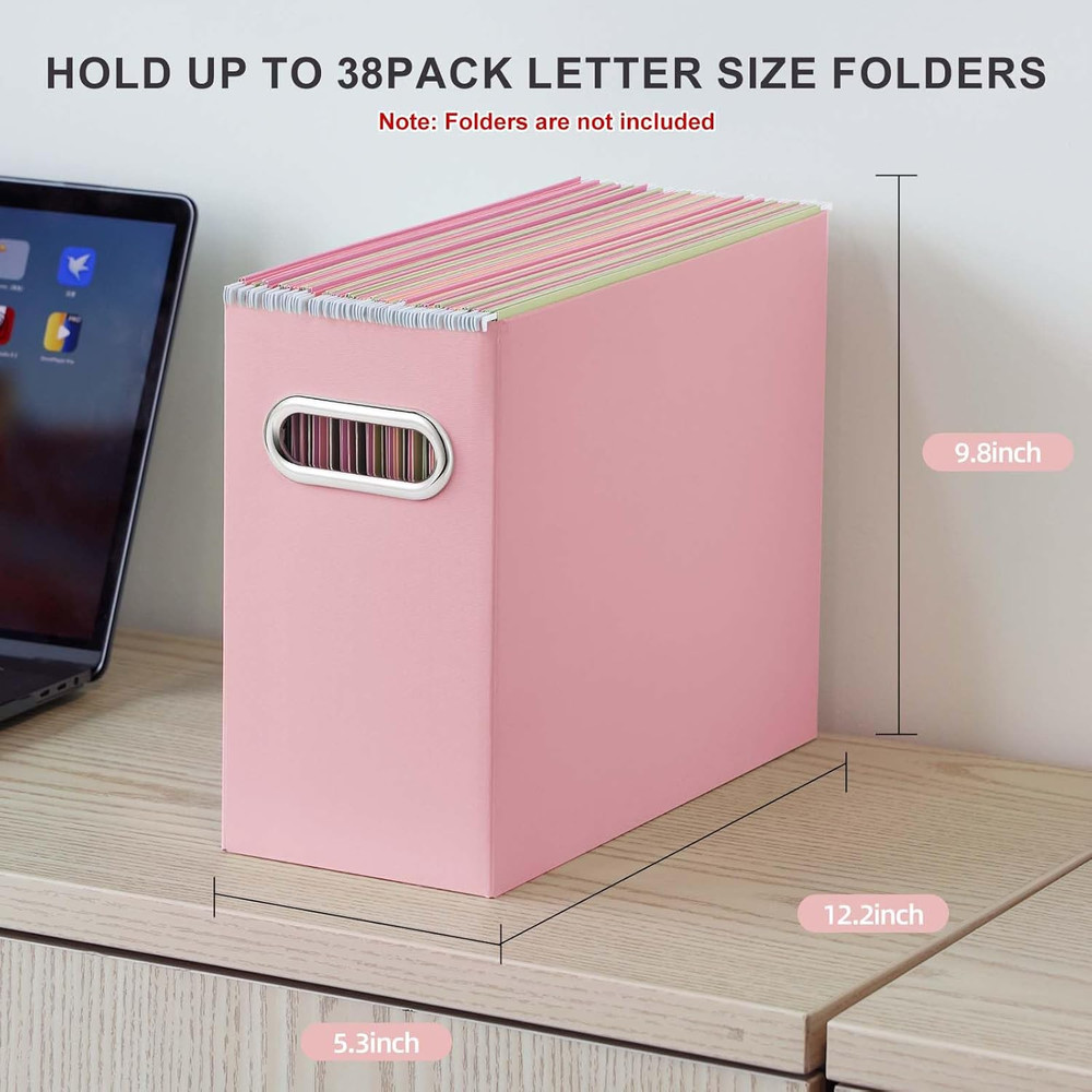 File Organizer, 2 Packs Small Storage Box, Cardboard File Folder Organizer, Coll