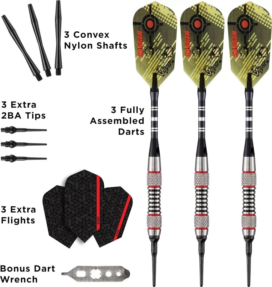 Viper Ranger 80% Tungsten Soft Tip Darts, 18 Grams