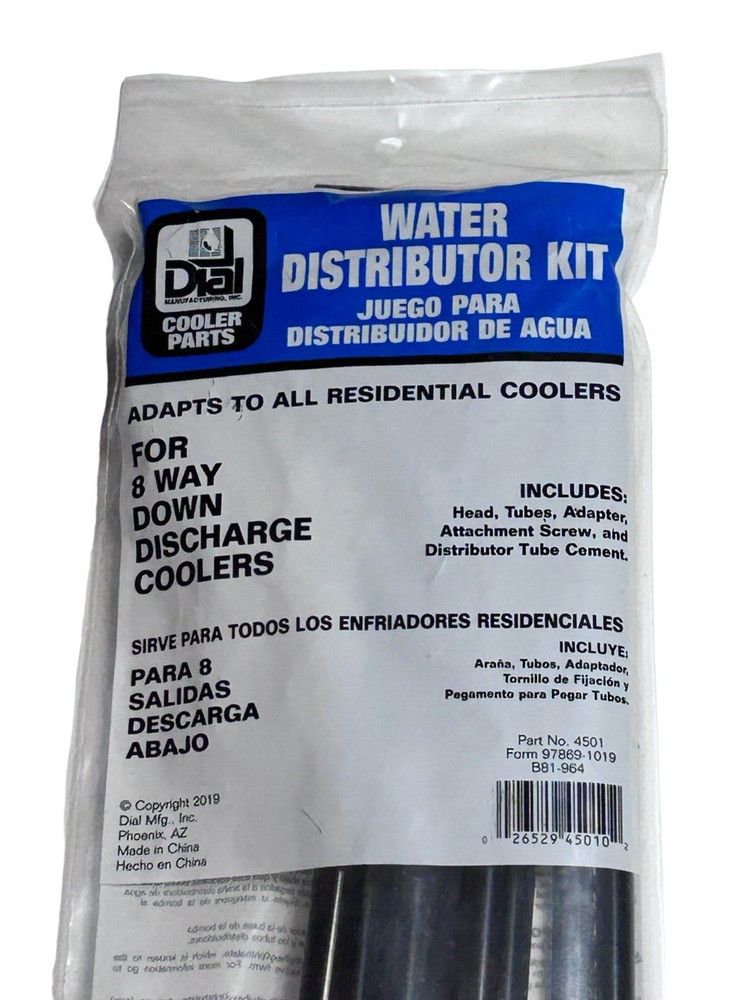 Dial 4501 Down Draft Water Distributor Discharge Cooler 8-Way Durable Plastic