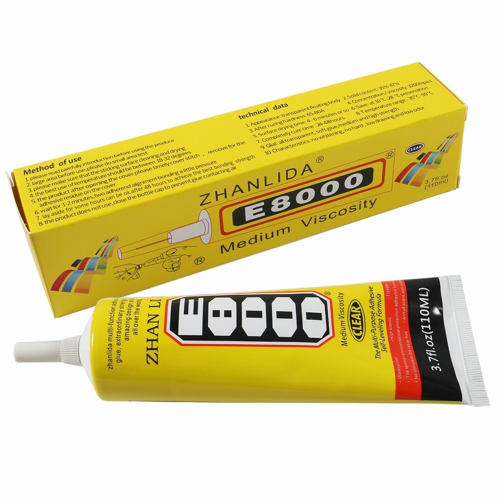 E-8000 Multipurpose High Performance Industrial Glue Semi Fluid Transparent