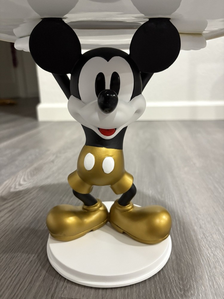 Disney Parks Mickey Mouse Gold Cake Stand
