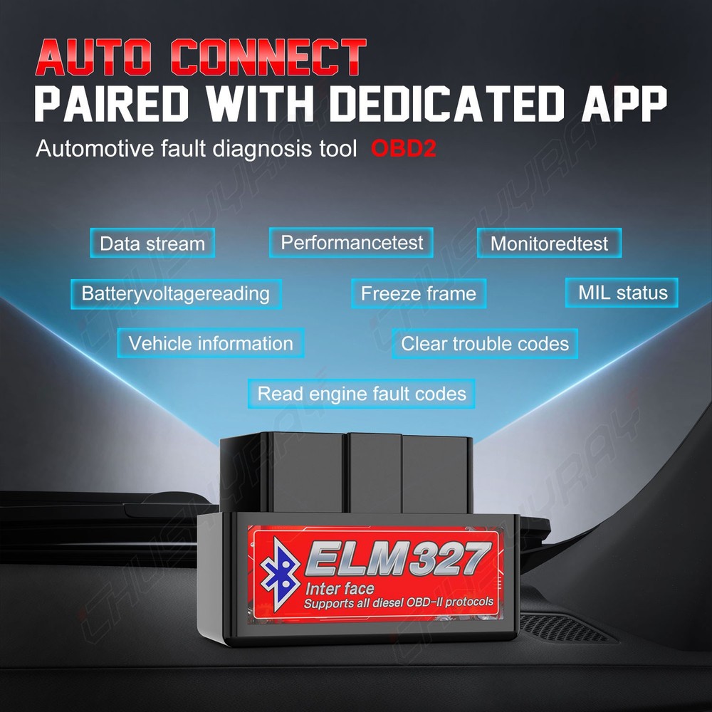 ELM327 OBD2 Code Reader Bluetooth Auto Diagnostic Tool OBDII Scanner for Android