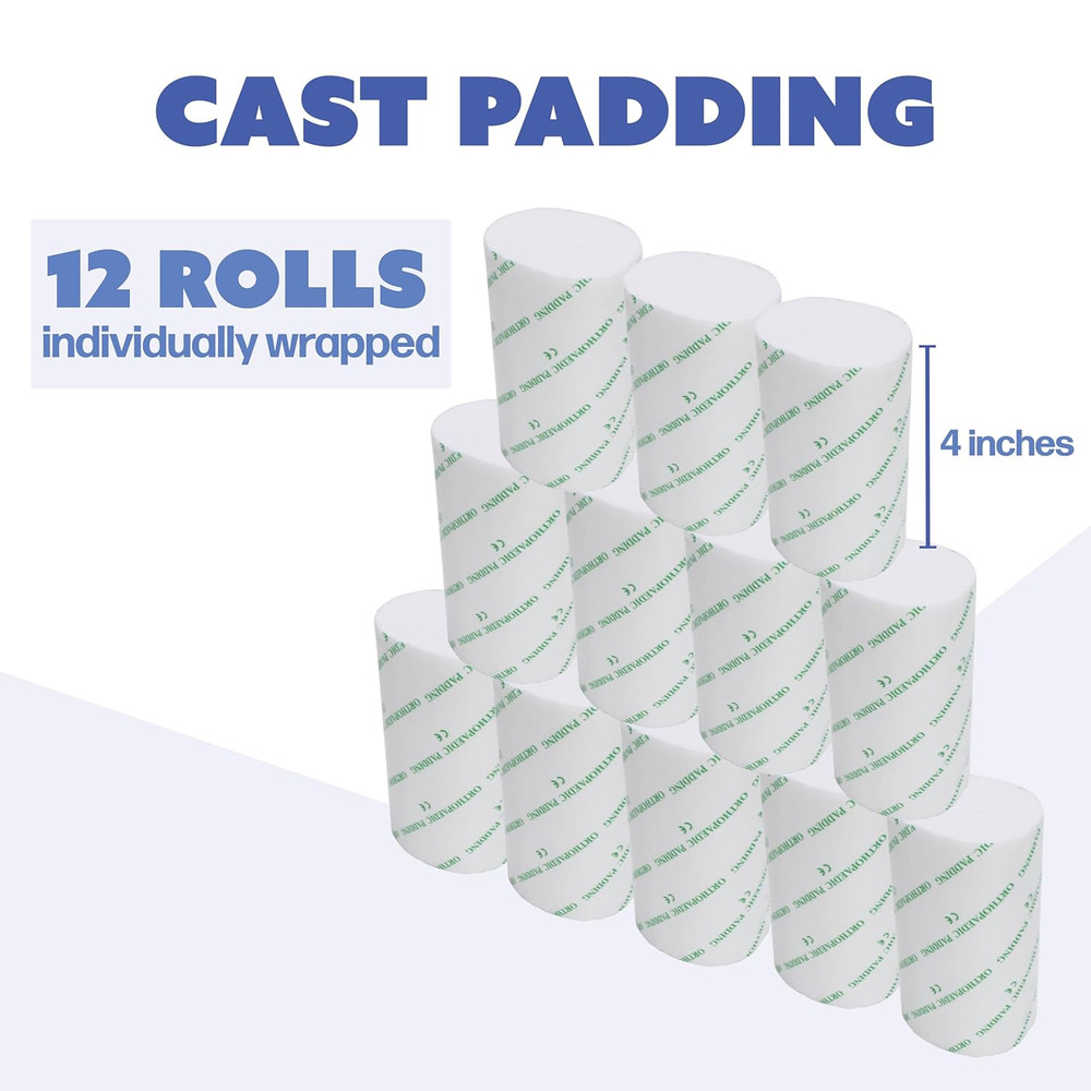 Orthopedic Cotton Cast Padding 4In X 4Yds 12/Bg