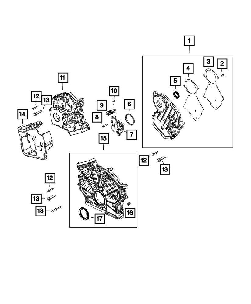 Genuine Mopar Chain Case Cover 68490177AA
