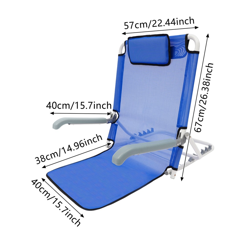 Bed Backrest Support, Foldable Sit-up Back Rest, Patient Care Bed Chair