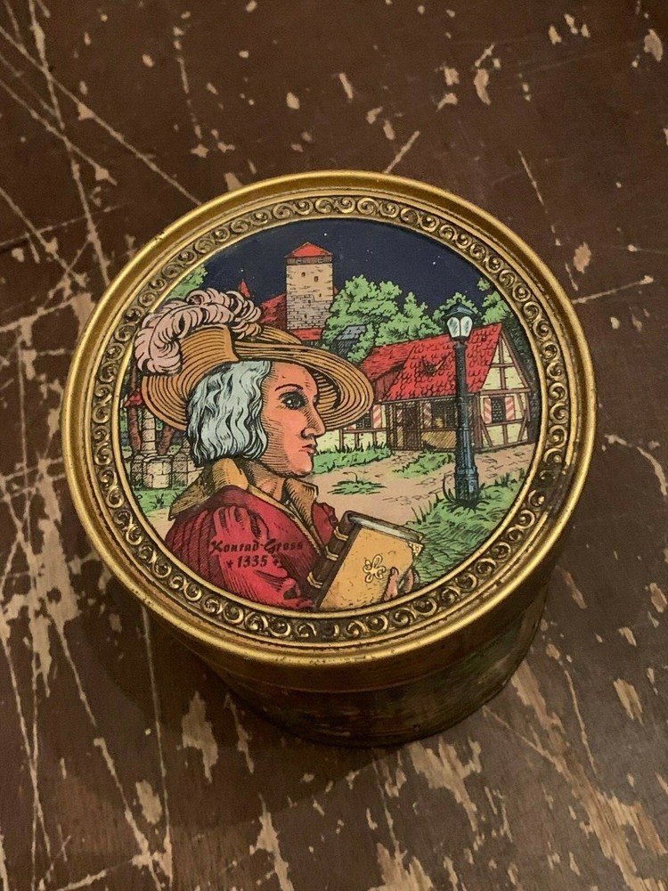 Vintage E Otto Schmidt German Candy Tin