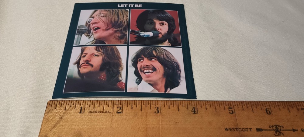 Beatles Let It Be 4 x 4 Inch Sticker