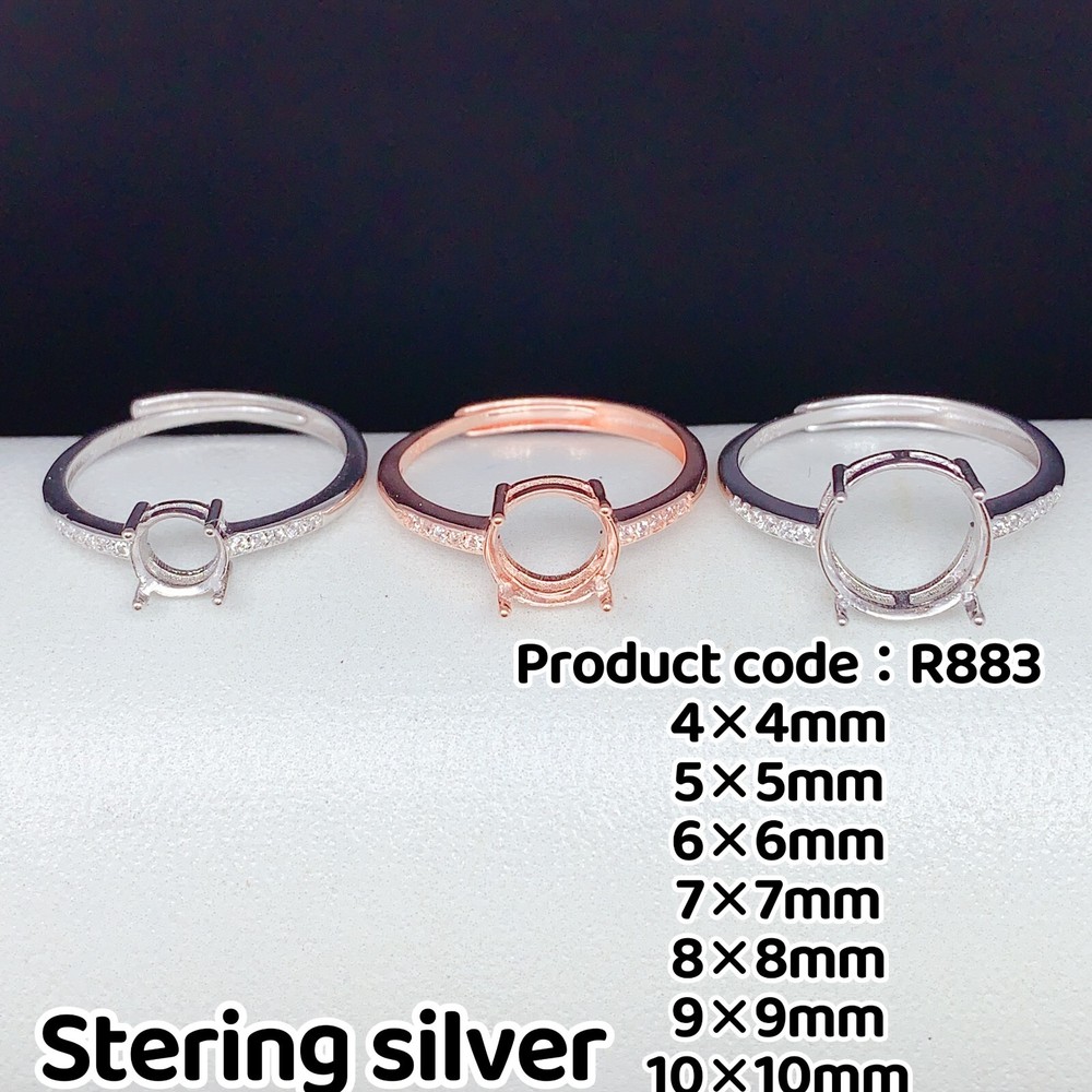 Empty silver925 ring setting, blank setting silver ring DIY R883
