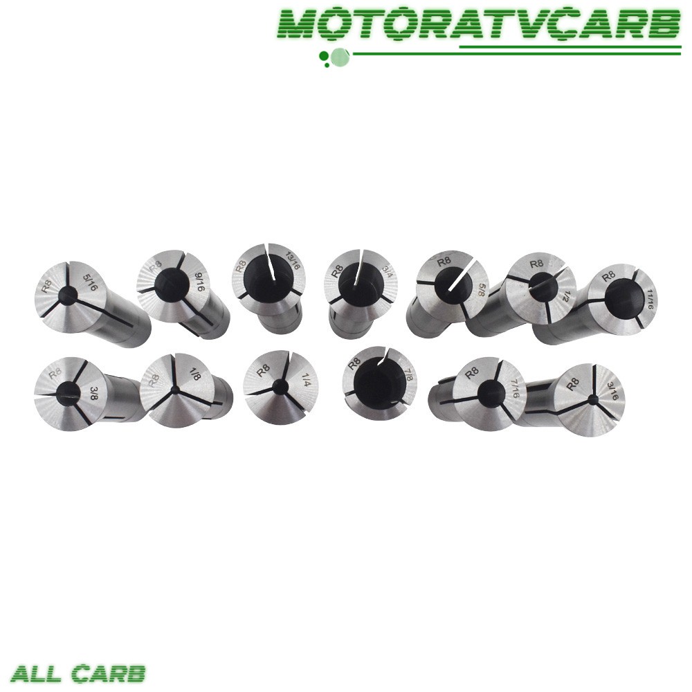 ALL-CARB Precision R8 Collet Set 13pc Mill Collets Set Collets for Mill Machine