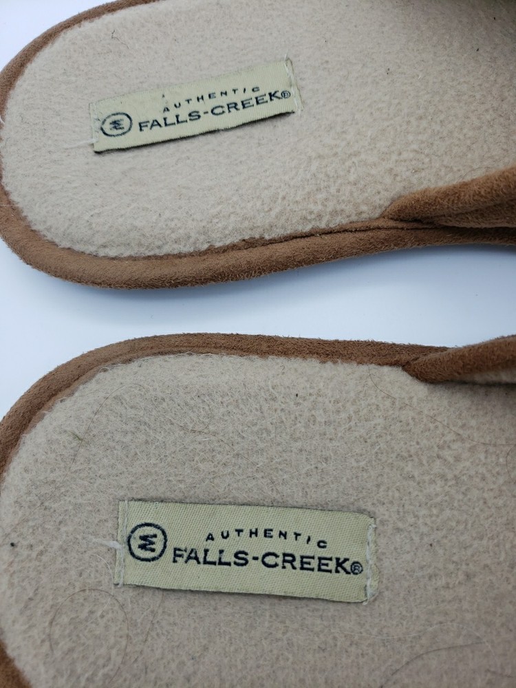 AUTHENTIC FALLS CREEK MEN'S TAN SLIPPERS SIZE 9/10