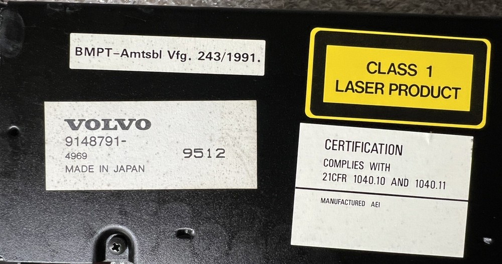 VOLVO 960 CD Changer