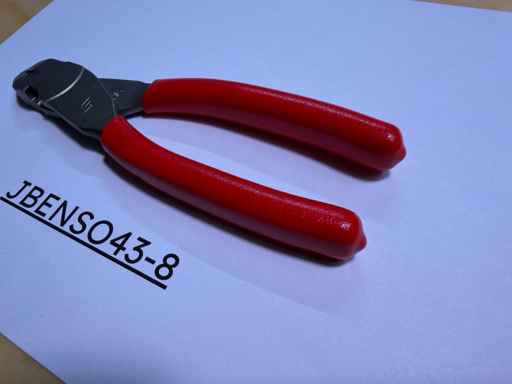 Snap-on Tools USED RED Soft Grip 8" Flush Cutter w/ Hard Wire Feature CC87ACF