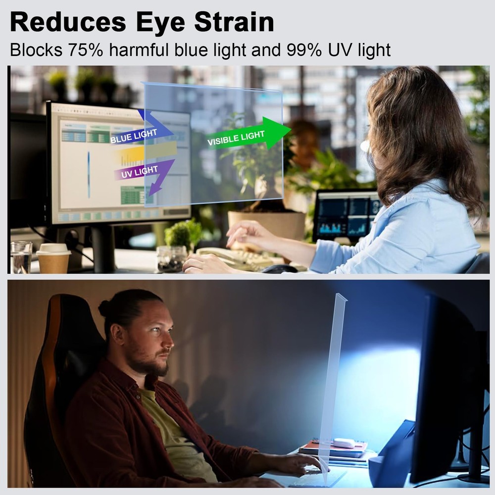 23-24 Inch Blue Light Filter for Computer Monitor, Computer Screen Blue Light...