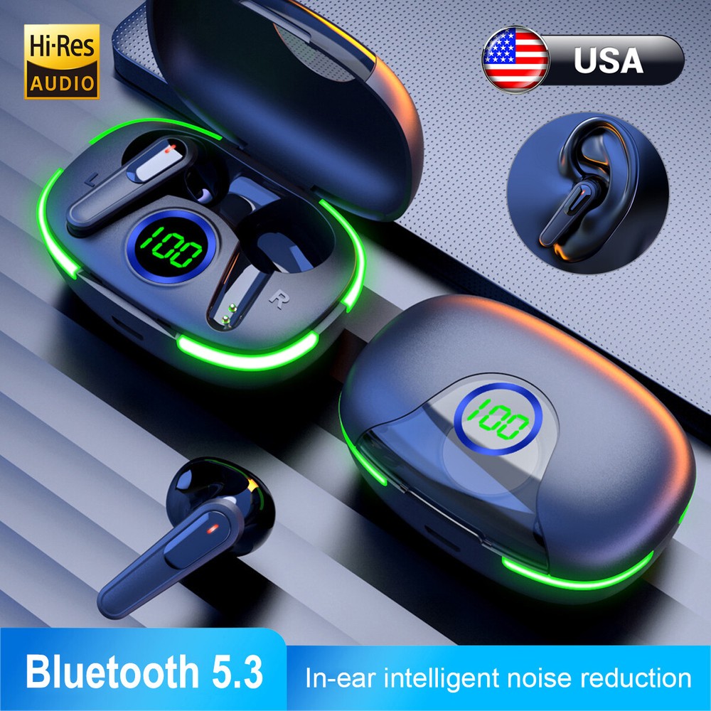TWS Wireless Bluetooth Earbuds Waterproof Bluetooth 5.4 Headset Noise Cancelling
