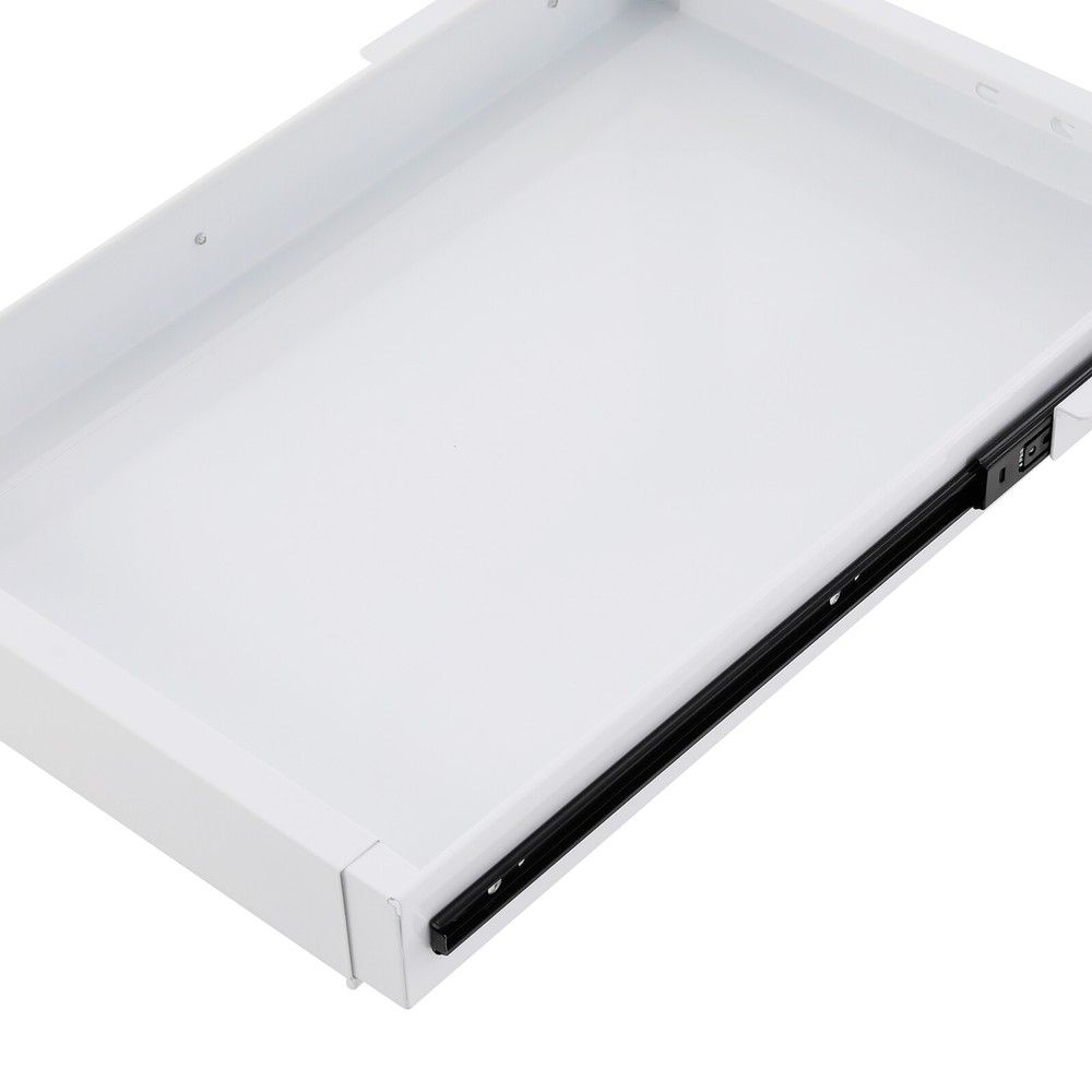 2-Tier Expandable Pull-out Cabinet Slide Out Organizer Drawers for Cabinet White