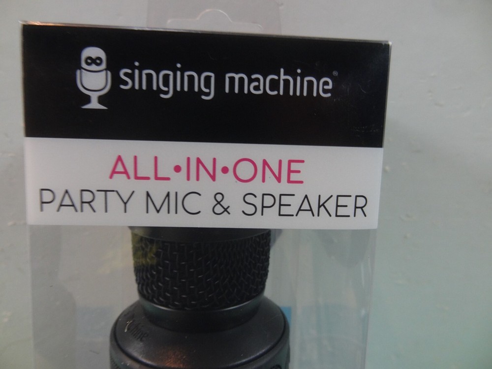 Singing Machine Move Mic Wireless Handheld Bluetooth Karaoke Microphone w/Speake