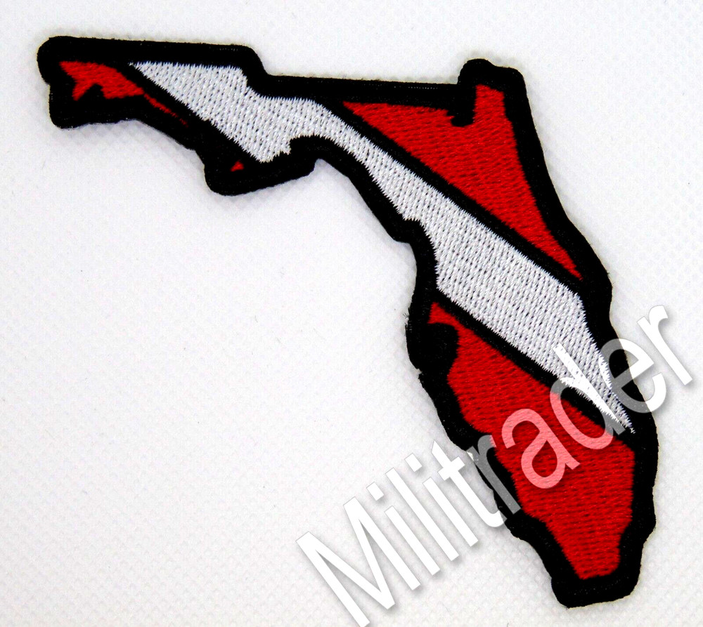 Florida State Scuba Diver Down Flag Patch (See Description)