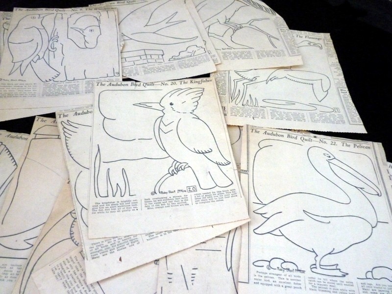 ORIGINAL 1920s Newspaper AUDUBON BIRD Quilt Patterns By Ruby Short McKim
