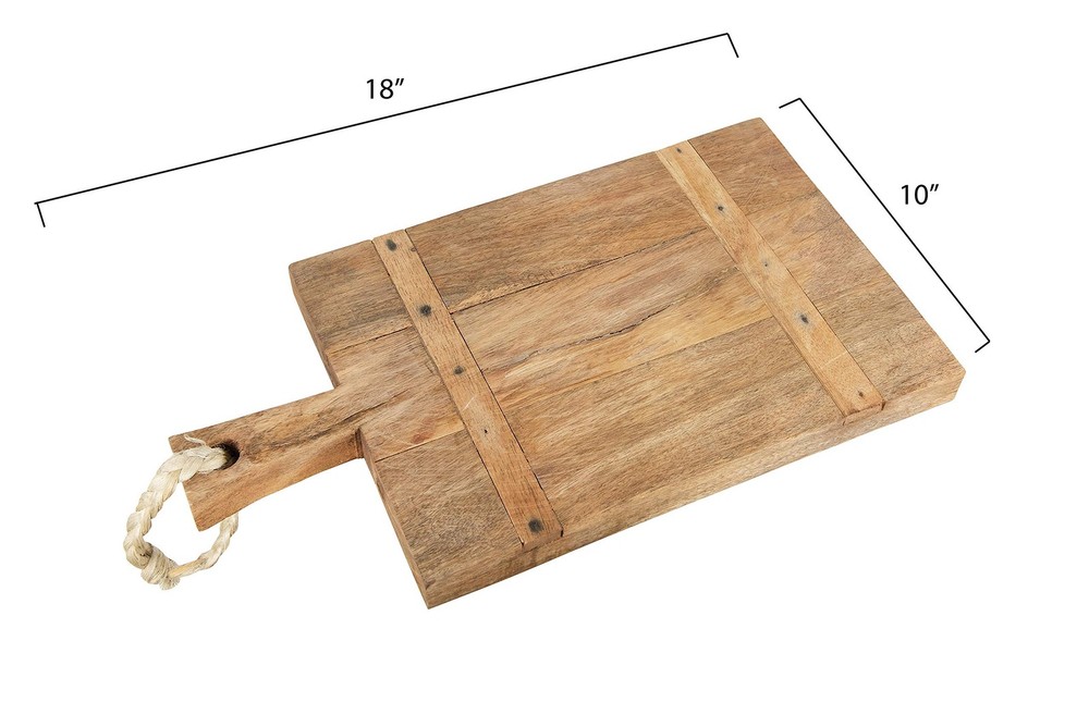 Mango Wood Cheese Board with Rope on Handle